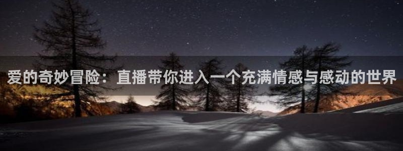 919看球直播：爱的奇妙冒险：直播带你进入一个充满情感与感动的世界